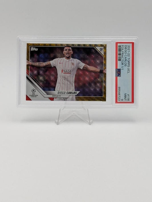 Diego Carlos - Sevilla FC - Topps UCC 21/22 - PSA 9 - 1 of 1 - Foilfractor