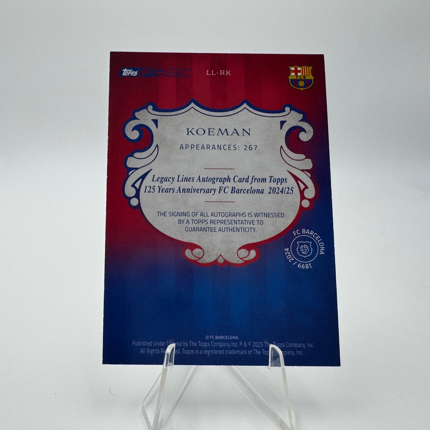 Koeman - FC Barcelona - Topps Barcelona 125 - Auto - 21/50