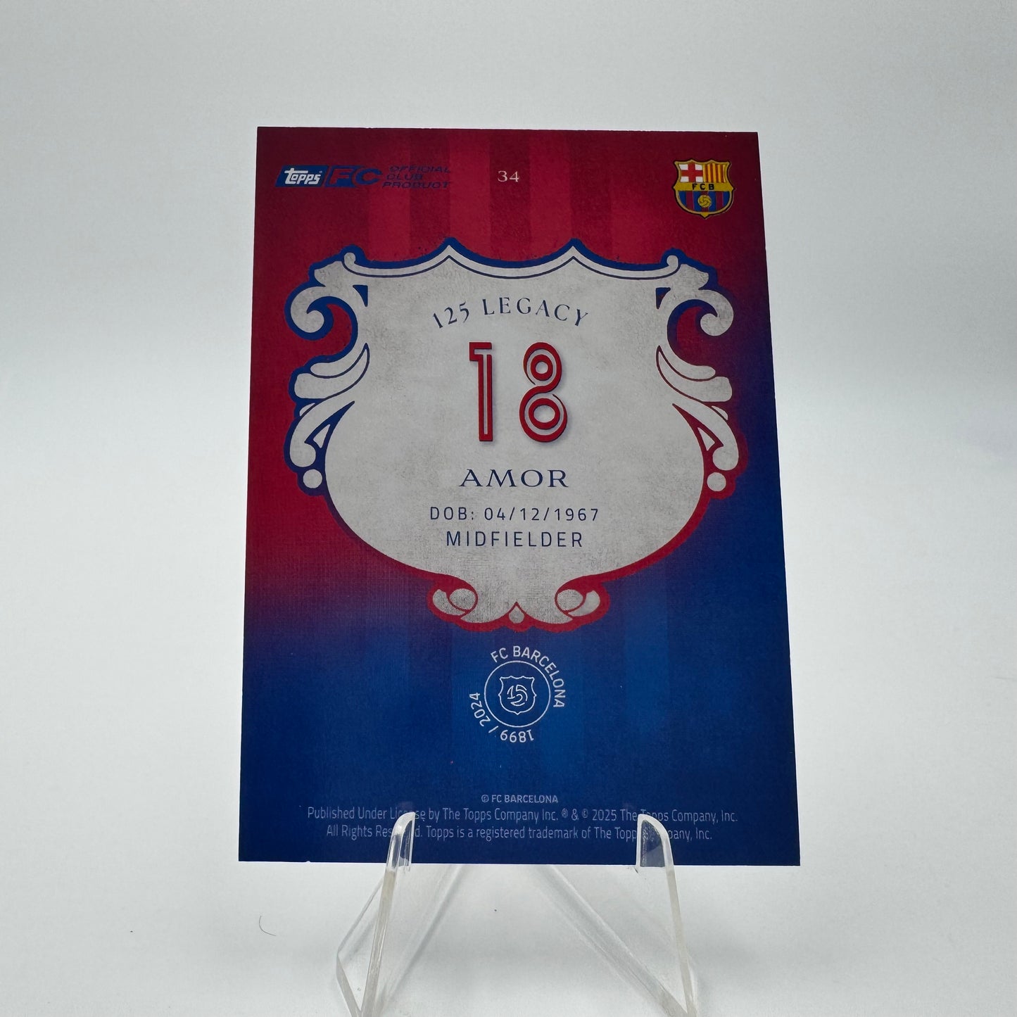 Amor - FC Barcelona - Topps Barcelona 125 - 99/99