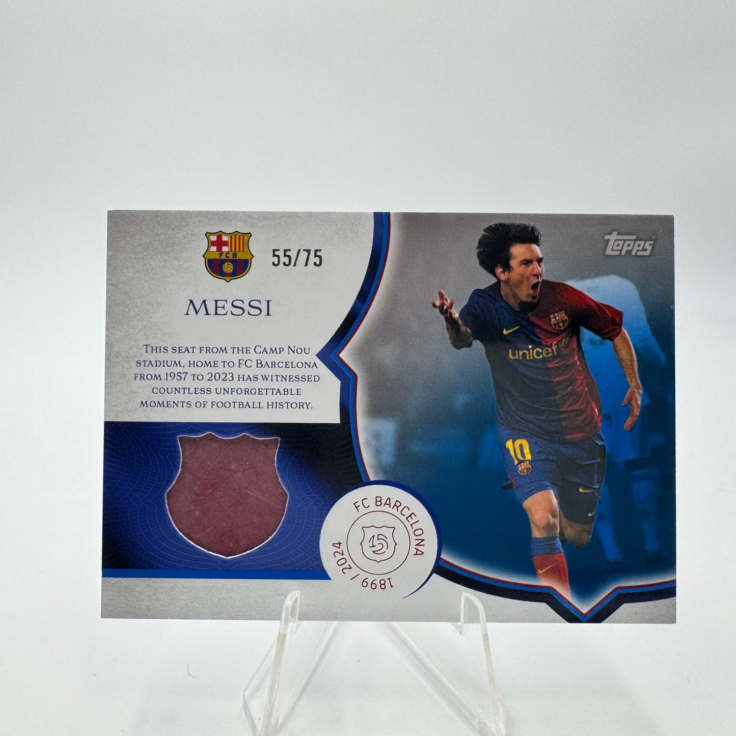 Messi - FC Barcelona - Topps Barcelona 125 - Relic - 55/75