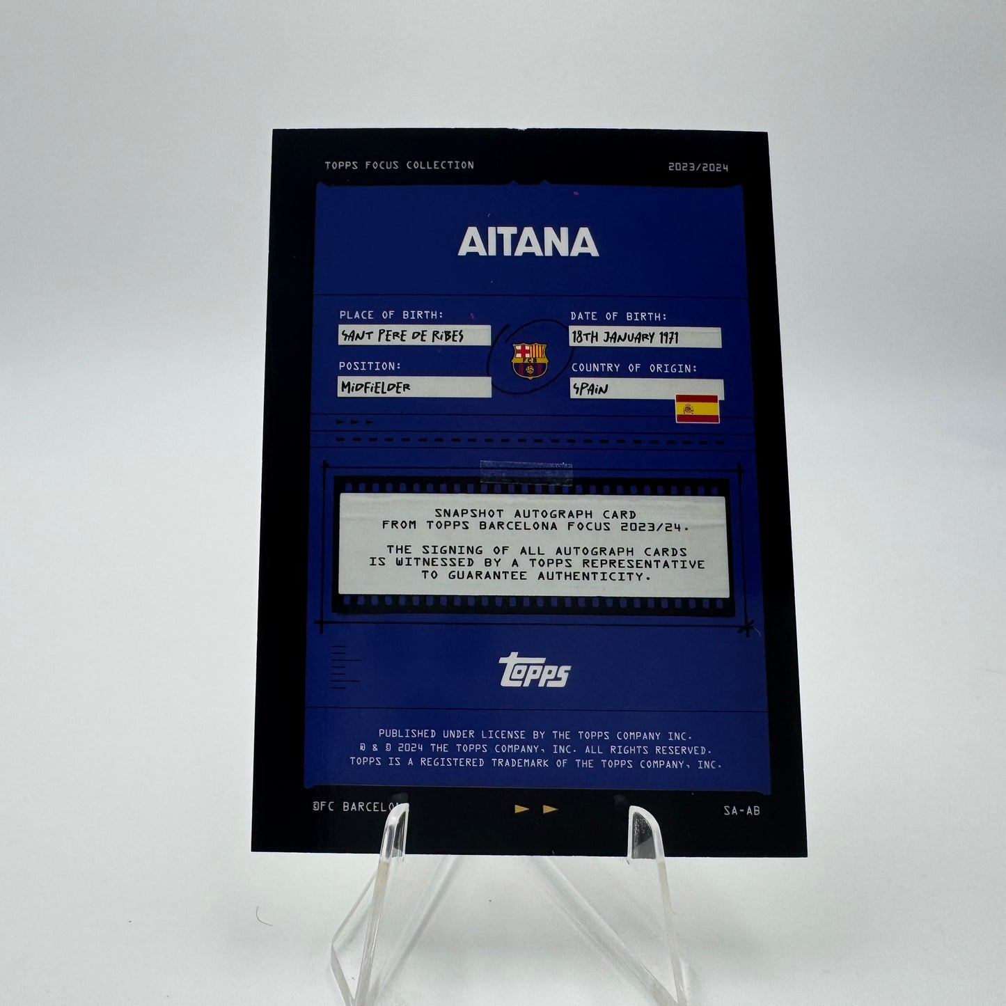 Aitana Bonmati - FC Barcelona - Topps Focus Collection - Auto - 130/150
