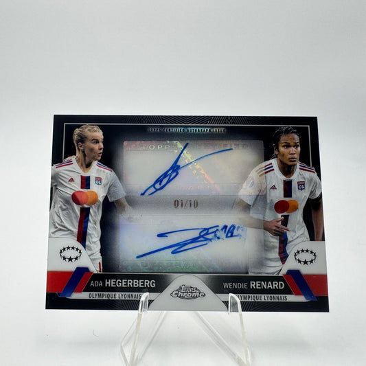 Hegerberg & Renard - Olympique Lyonnais - Topps Chrome UEFA WCL - Dual Auto - 01/10