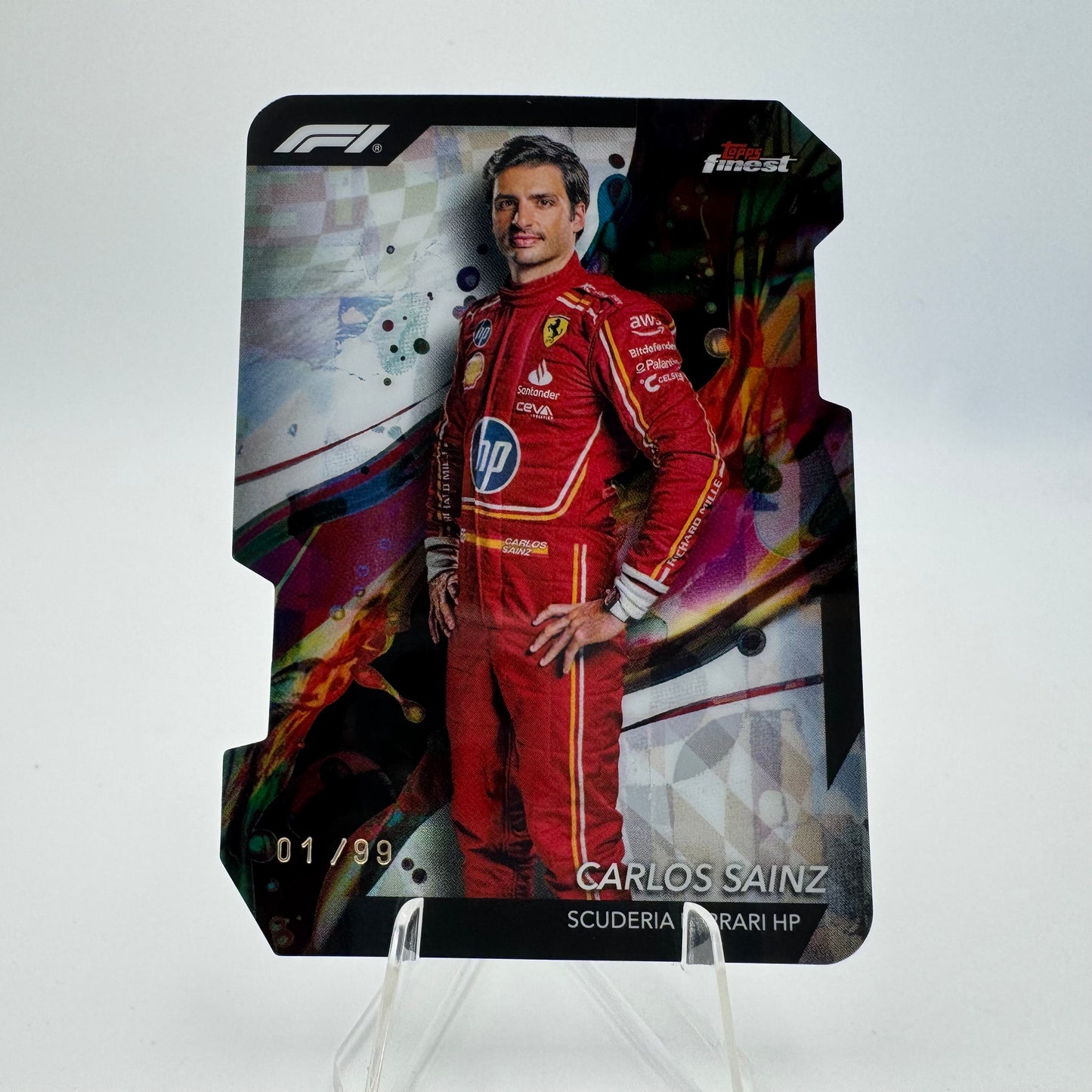 Carlos Sainz - Ferrari - Topps Finest F1 2024 - Die Cut 01/99