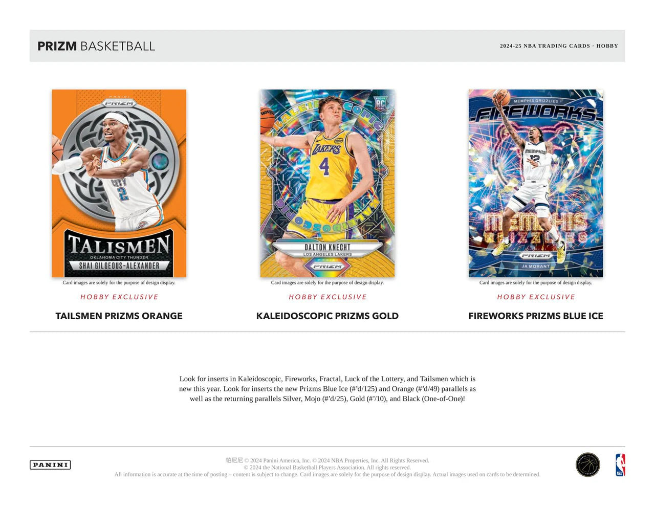 2024/25 Panini Prizm Basketball - Hobby Box