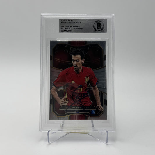 Sergio Busquet - Spain - Panini Select Soccer 17/18 - Authentic Autograph - Beckett