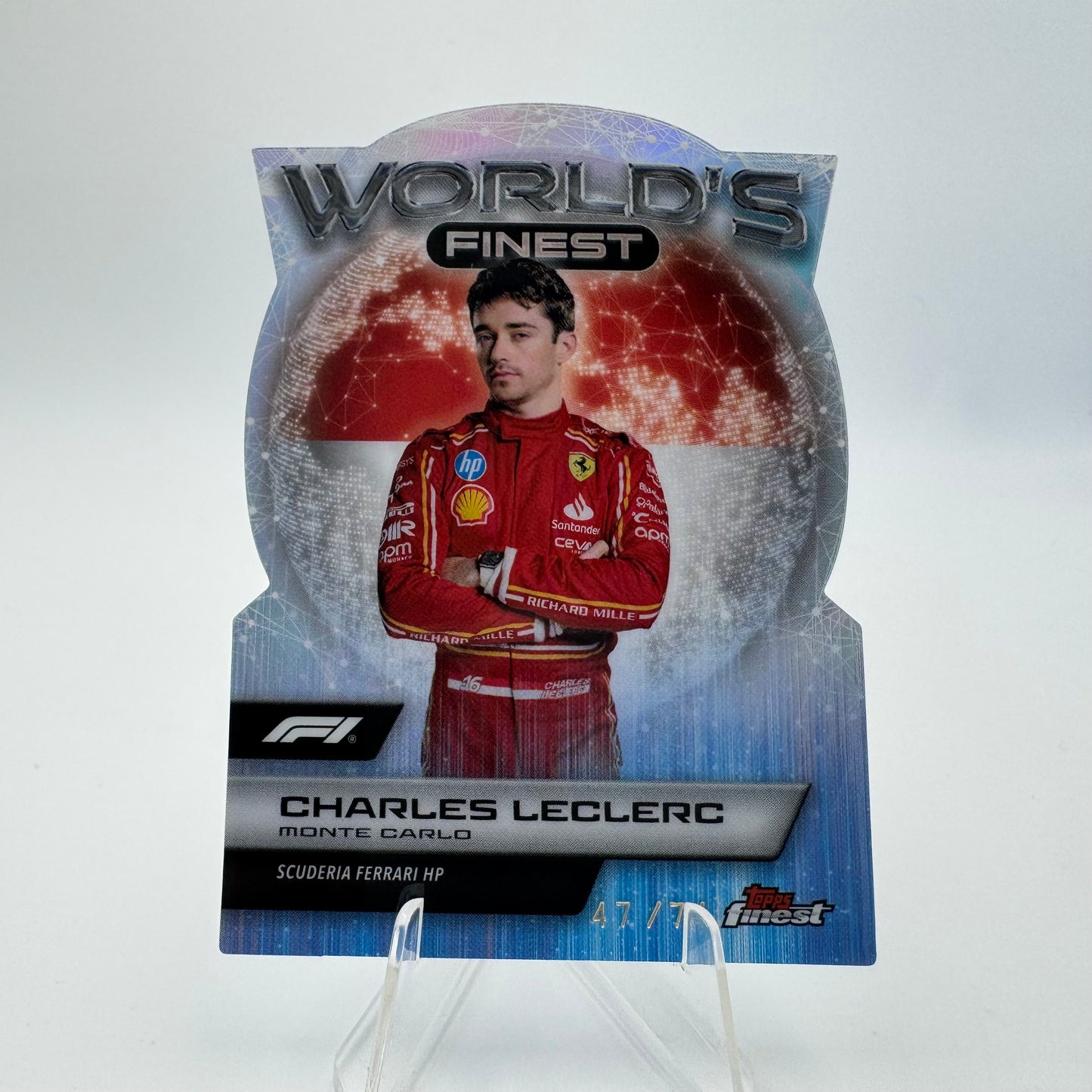 Charles Leclerc - Ferrari - Topps Finest F1 2024 - Die Cut World's Finest 47/74