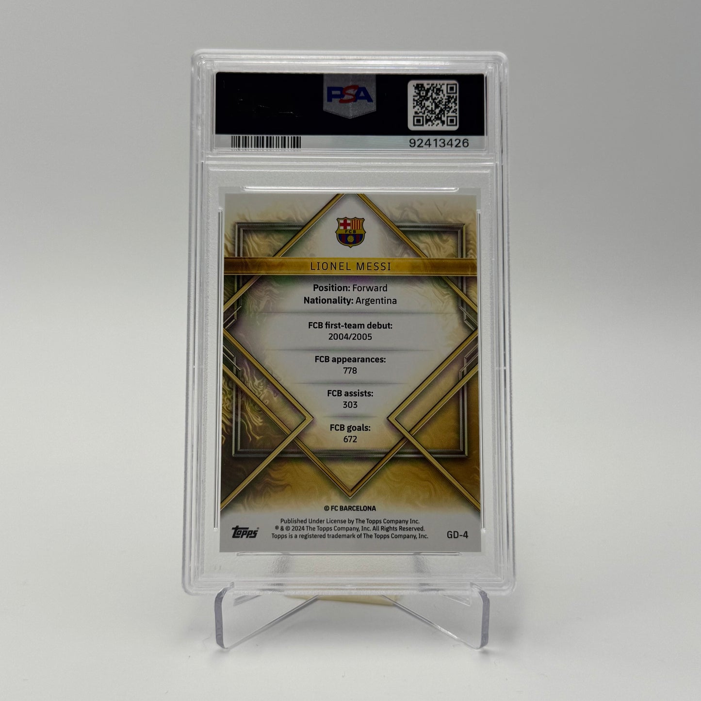 Lionel Messi - FC Barcelona - Topps Team Set Barcelona 23/24 - Gold Drip - 1/5 - PSA 9