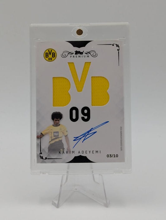 Karim Adeyemi - Borussia Dortmund - Topps Premium Dortmund 2024 - Auto/Relic - 03/10
