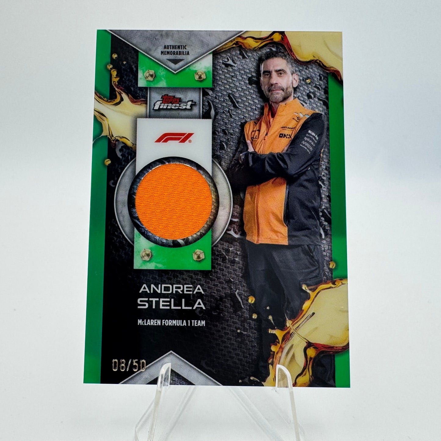 Andrea Stella - McLaren - Topps Finest F1 2024 - Relic 08/50