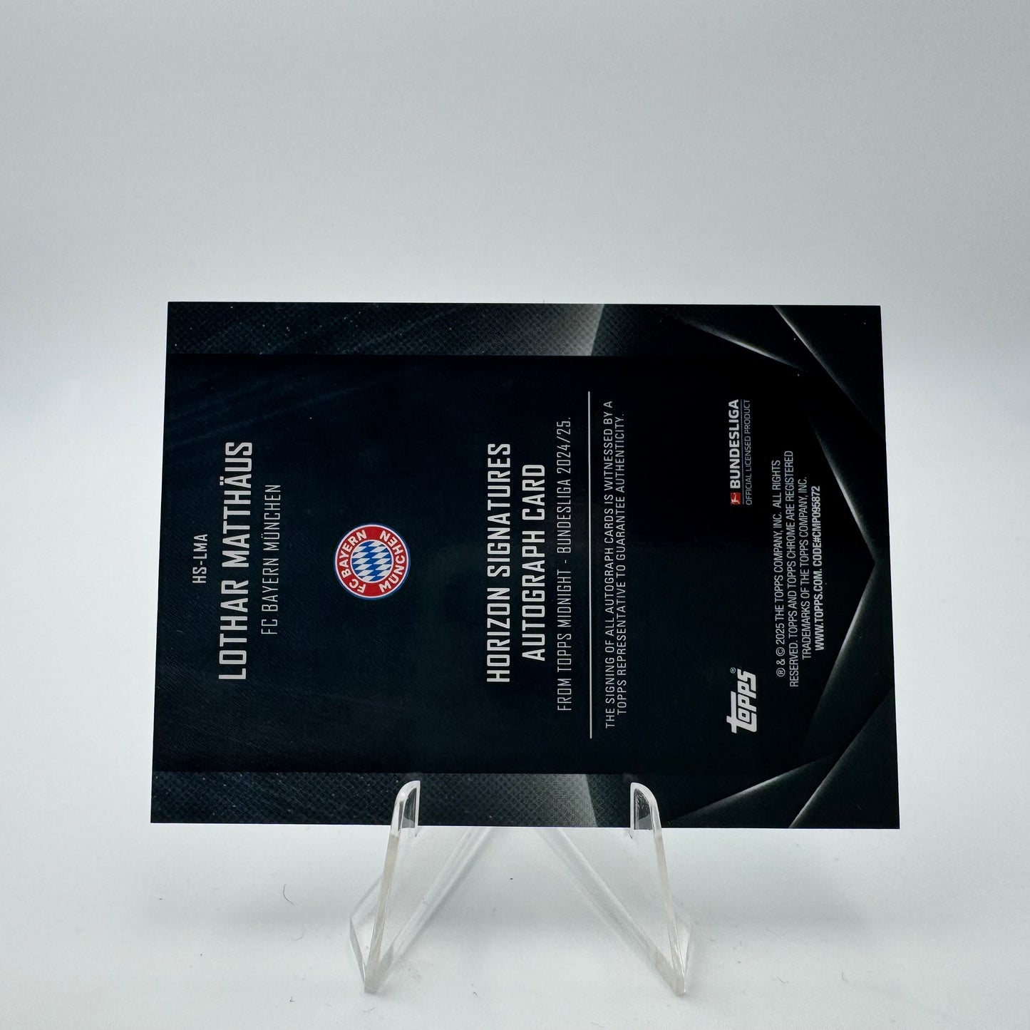 Lothar Matthaus - FC Bayern Munchen - Topps Midnight Bundesliga 24-25 - Autograph- 05/25