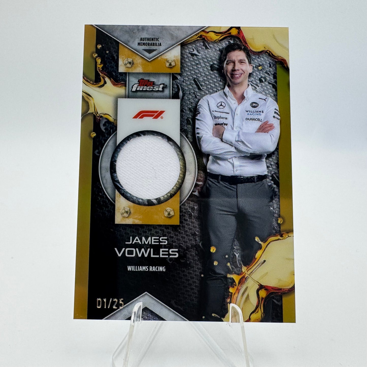 James Vowles - Williams - Topps Finest F1 2024 - Relic 01/25