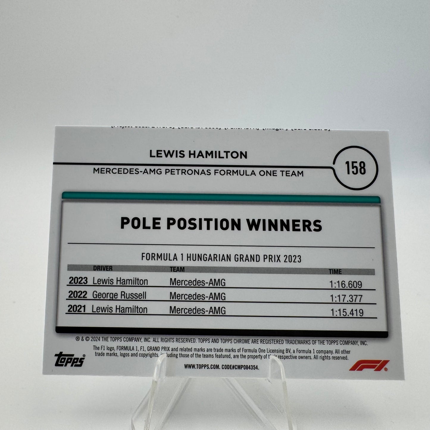 Lewis Hamilton - Mercedes - Topps Chrome F1 2024 - 059/299