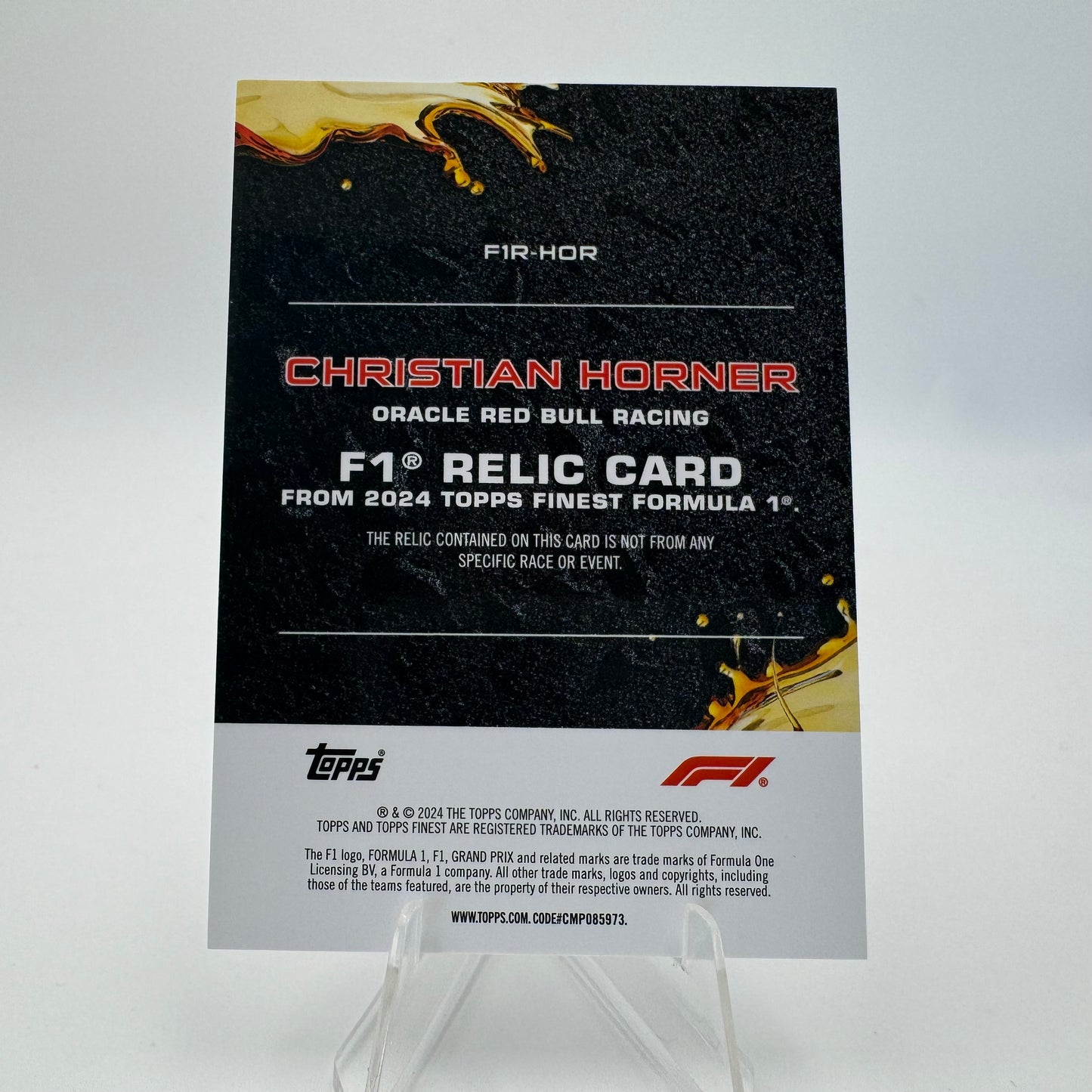 Christian Horner - Red Bull - Topps Finest F1 2024 - Relic 04/99