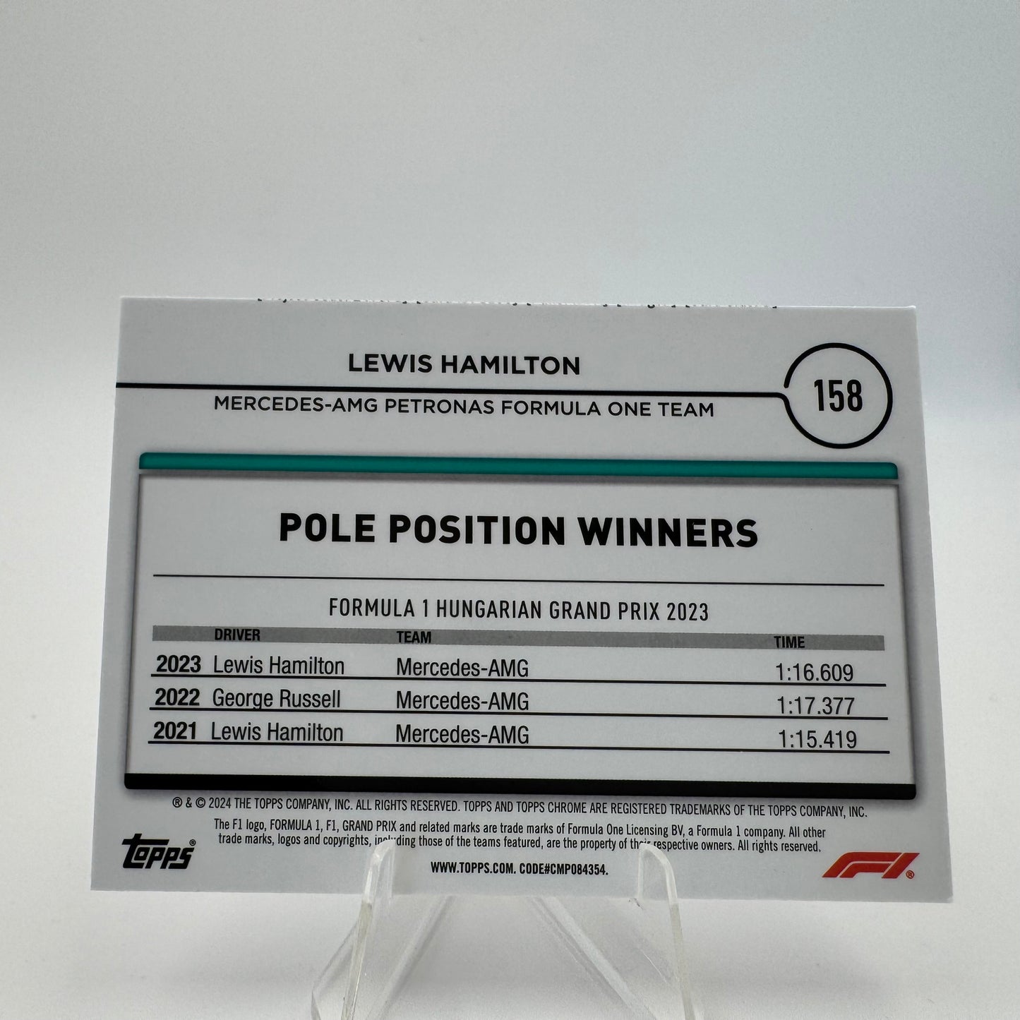 Lewis Hamilton - Mercedes - Topps Chrome F1 2024 - 01/75