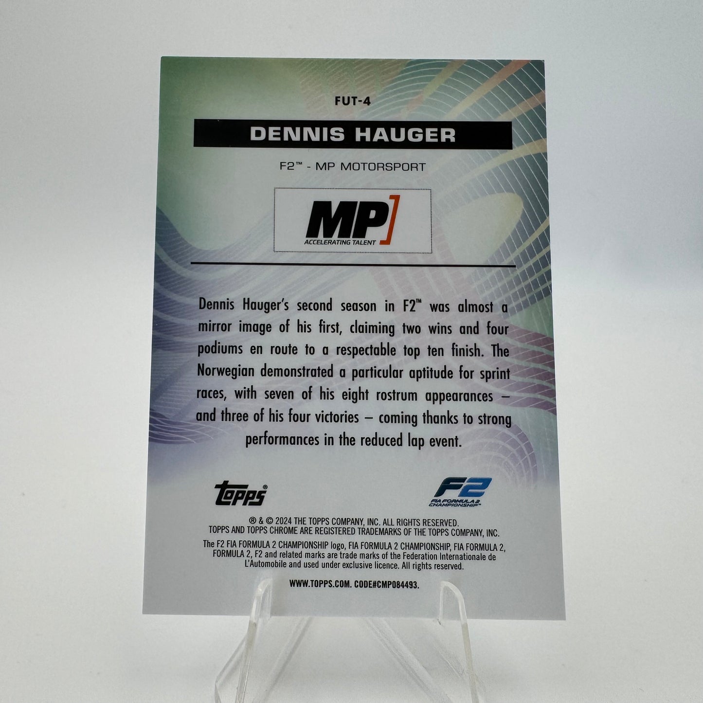 Dennis Hauger - MP Motorsport - Topps Chrome F1 2024 - Case Hit Futuro