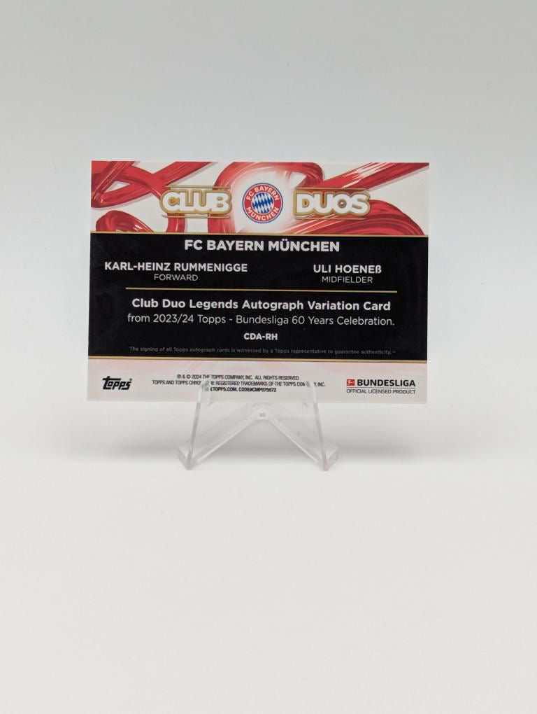 Rummenigge & Hoeness - FC Bayern Munchen - Topps Bundesliga 60 Years Anniversary - Dual Auto