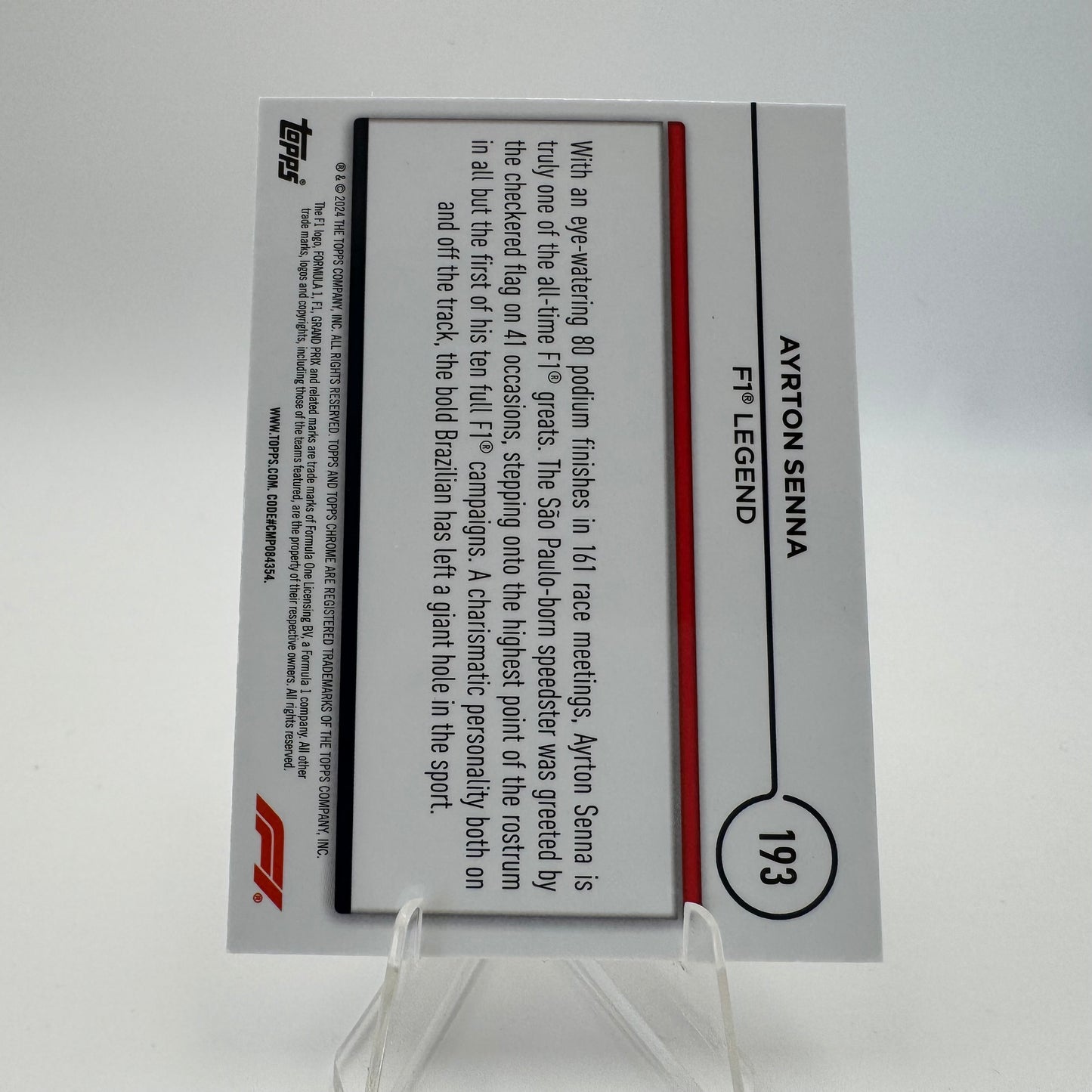 Ayrton Senna - Topps Chrome F1 2024 - 063/199