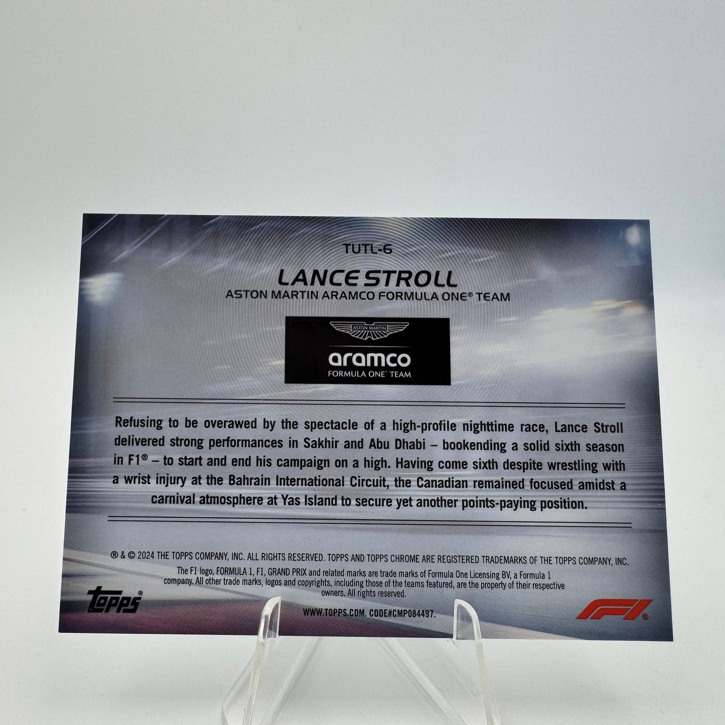 Lance Stroll - Aston Martin - Topps Chrome F1 2024 - Case Hit