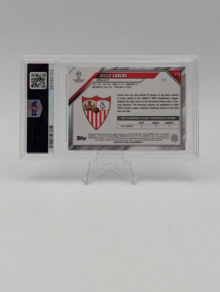 Diego Carlos - Sevilla FC - Topps UCC 21/22 - PSA 9 - 1 of 1 - Foilfractor