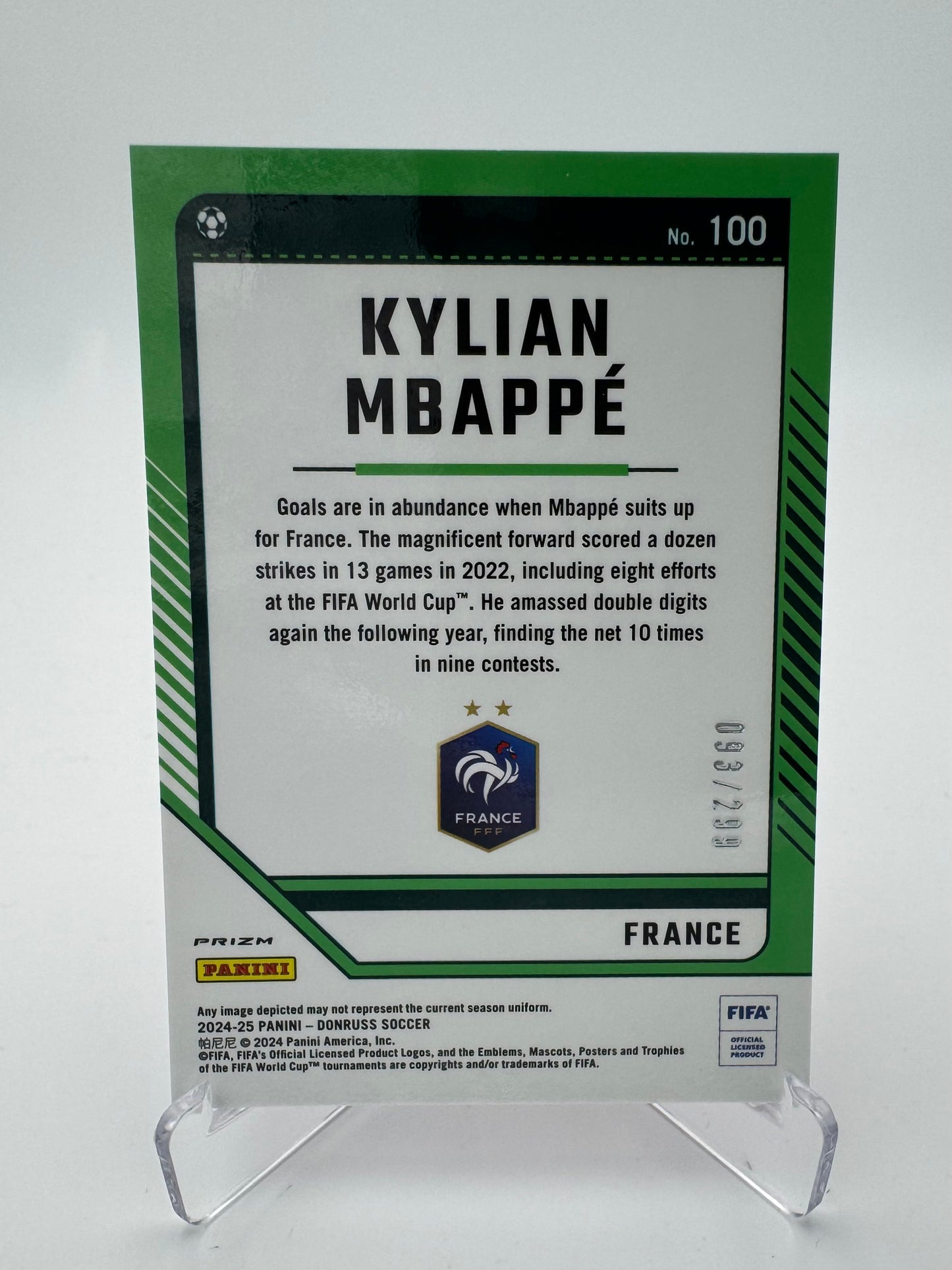 Kylian Mbappé - FRANCE - Panini Donruss 24/25 - Optic 093/299