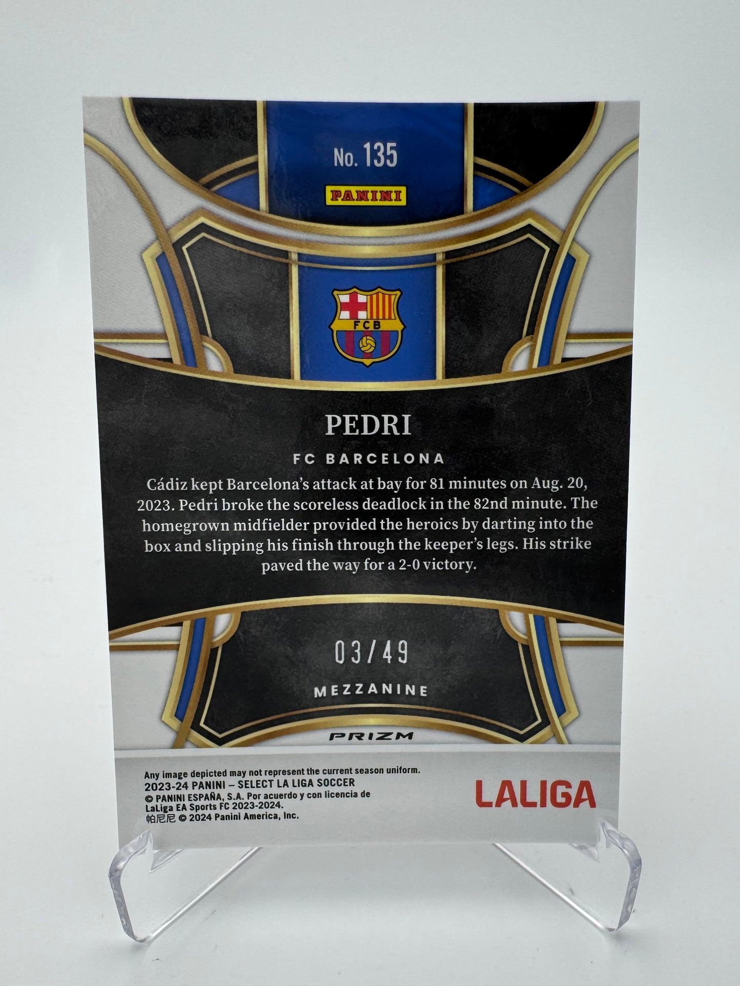 Pedri - FC Barcelona - Panini Select La Liga 23/24 - 03/49