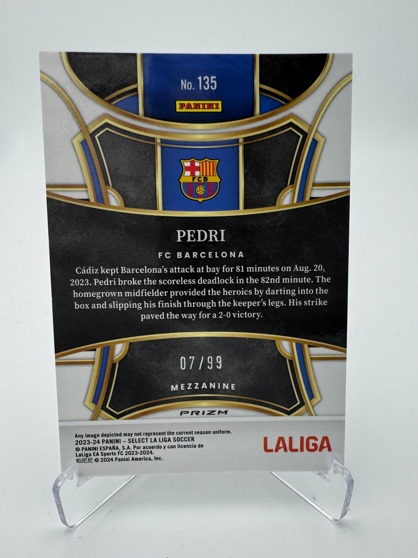 Pedri - FC Barcelona - Panini Select La Liga 23/24 - 07/99