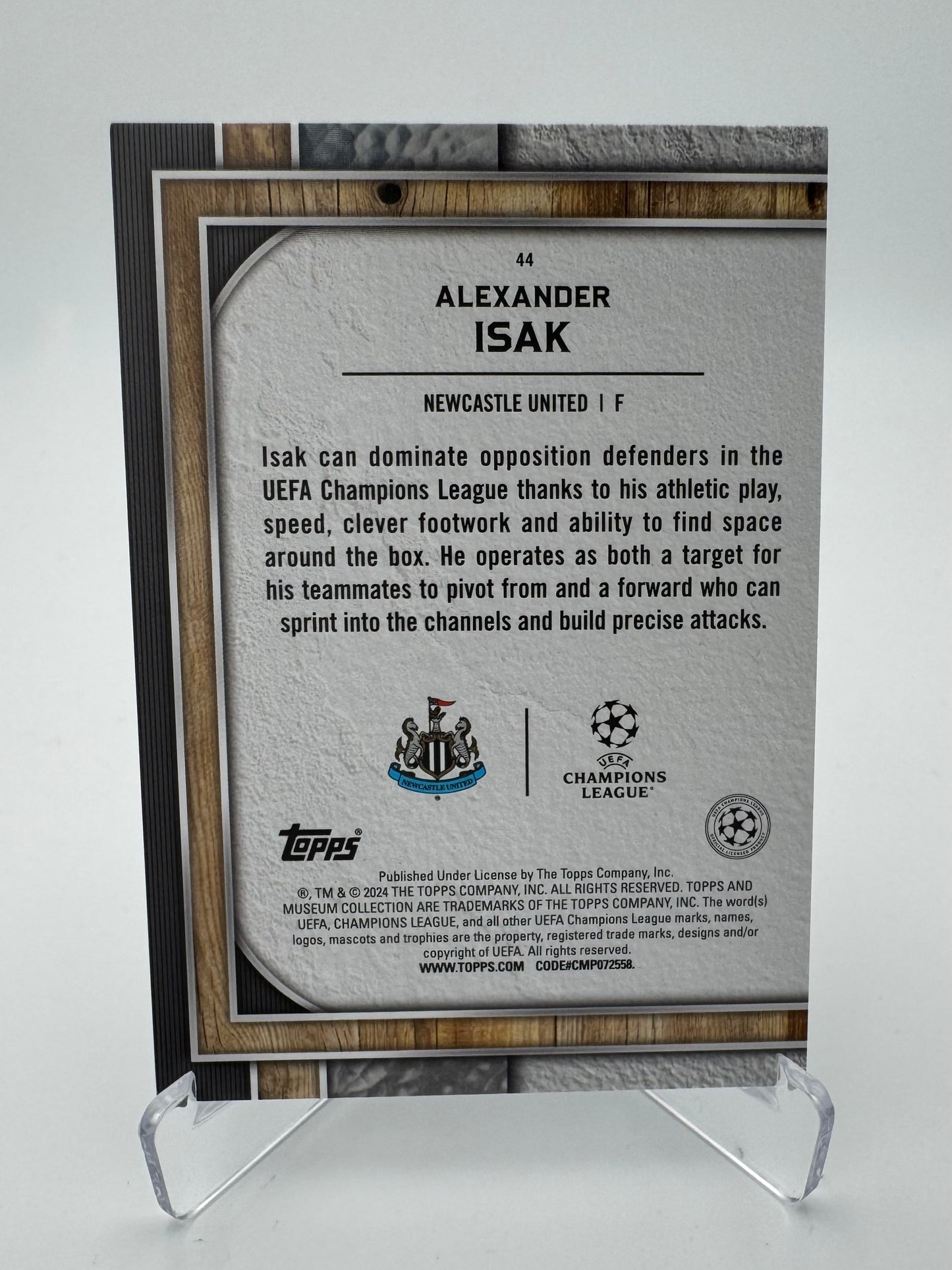 Alexander Isak - Newcastle - Topps Museum 2024 - 06/75