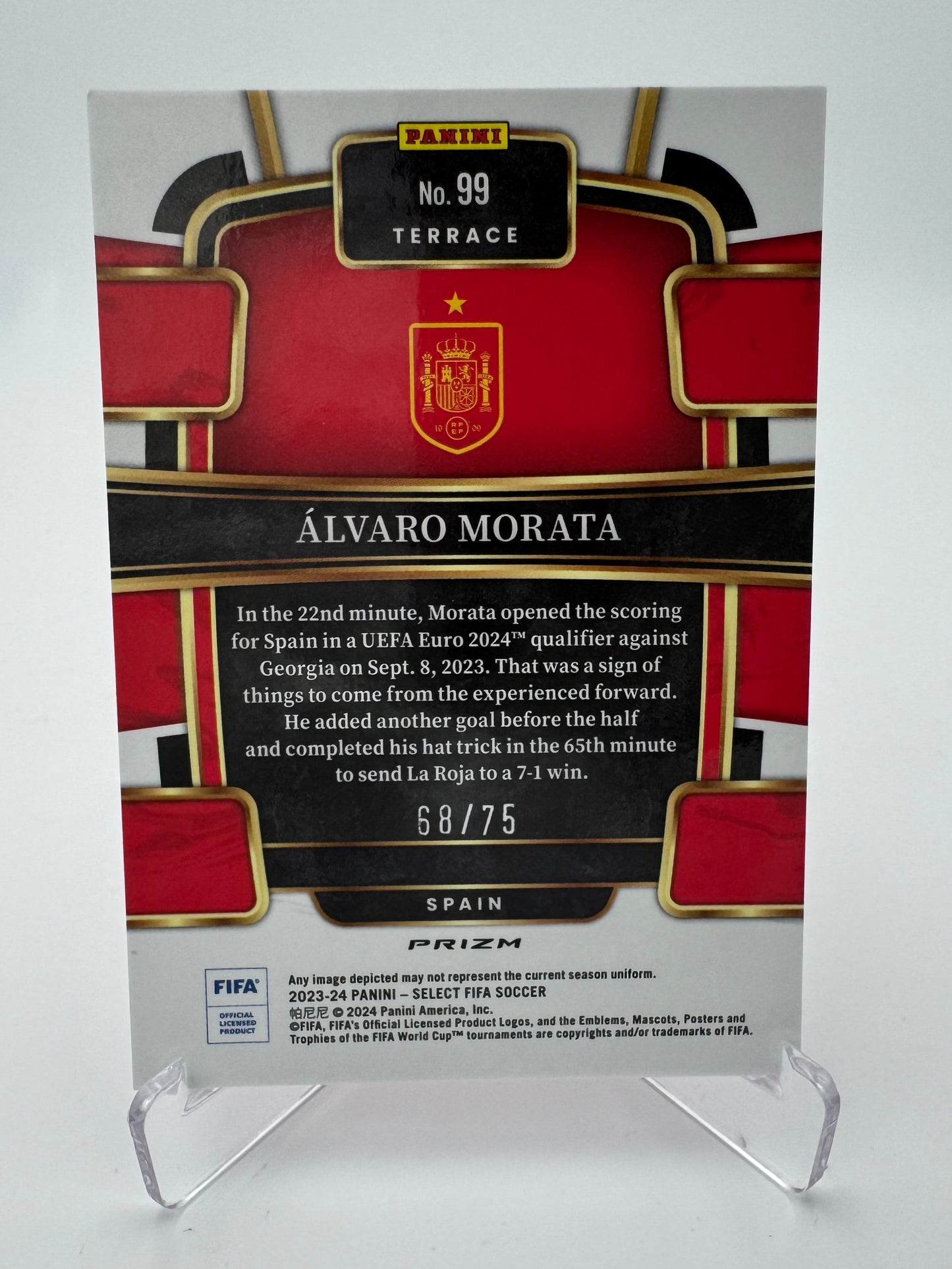 Alvaro Morata - SPAIN - Panini Select FIFA 23/24 - 68/75