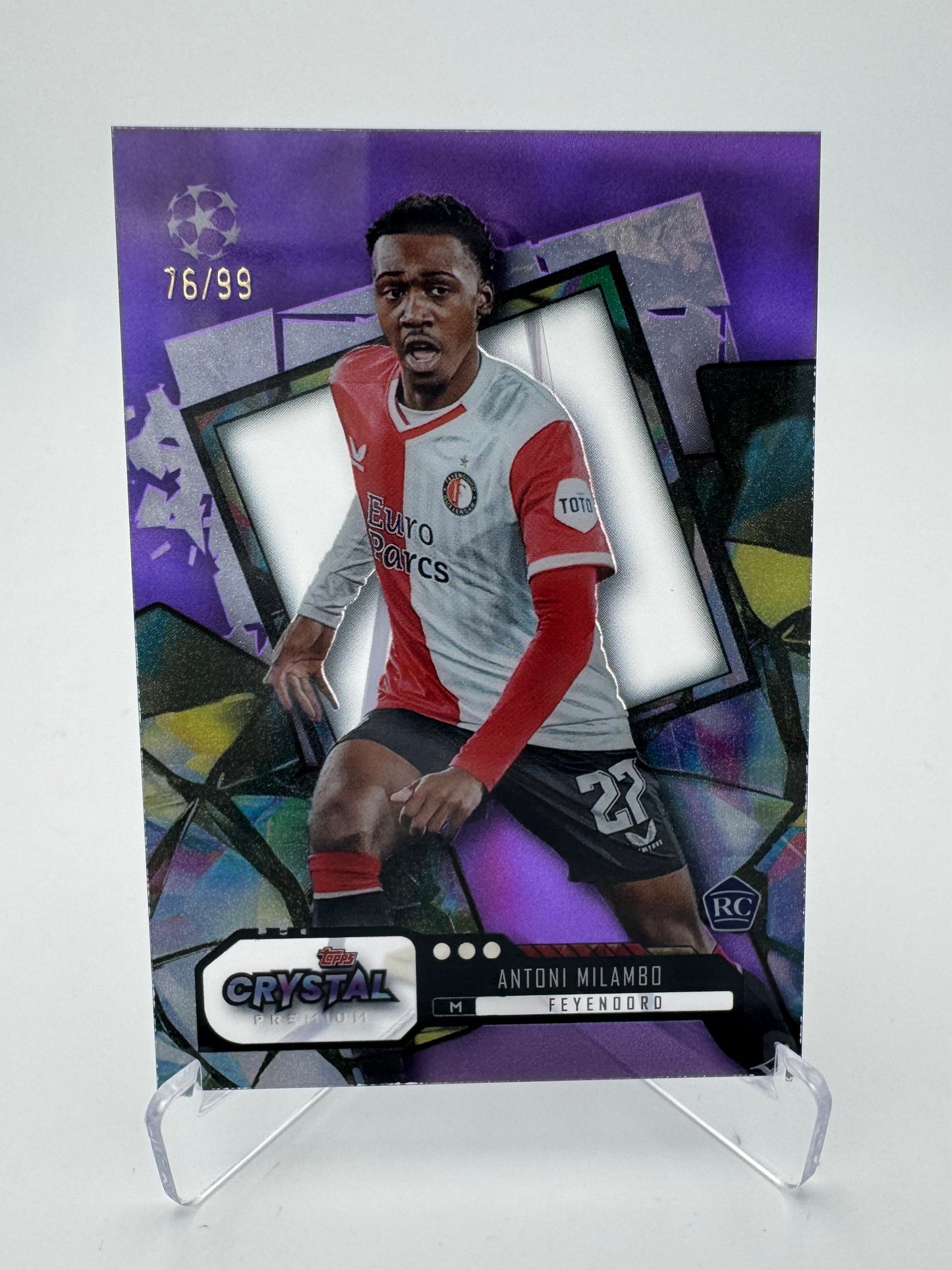 Antoni Milambo RC - Feyenoord - Topps Crystal Premium 2024 - 76/99