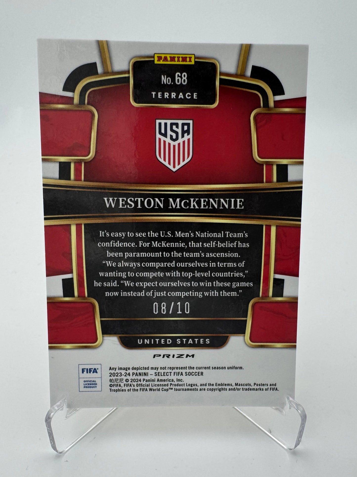 Weston McKennie - United States - Panini Select FIFA 23/24 - 08/10