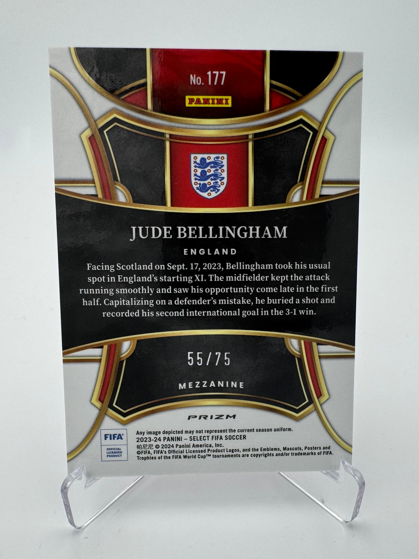 Jude Bellingham - ENGLAND - Panini Select FIFA 23/24 - 55/75