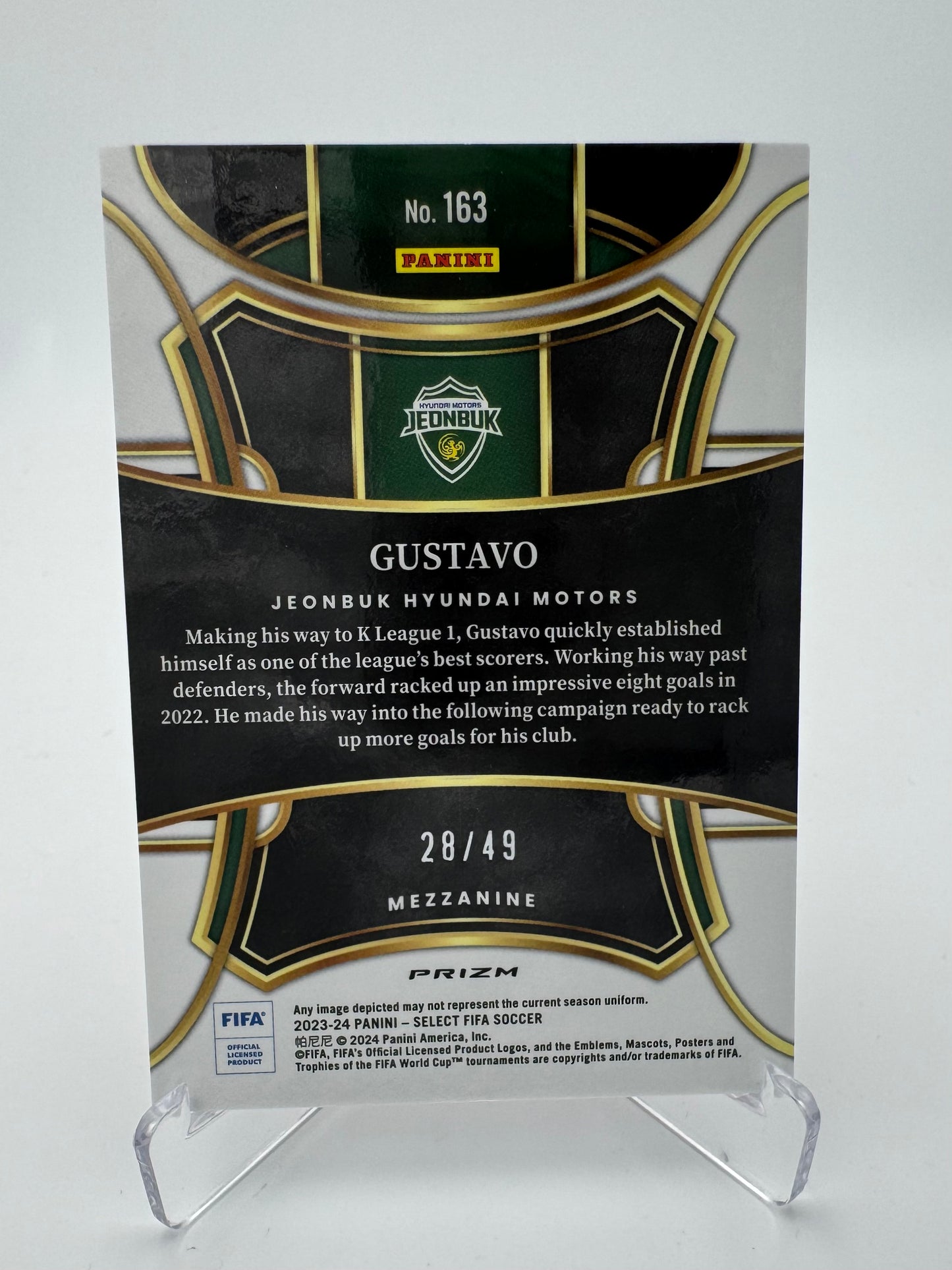 Gustavo - Jeonbuk Hyundai Motors - Panini Select FIFA 23/24 - 28/49