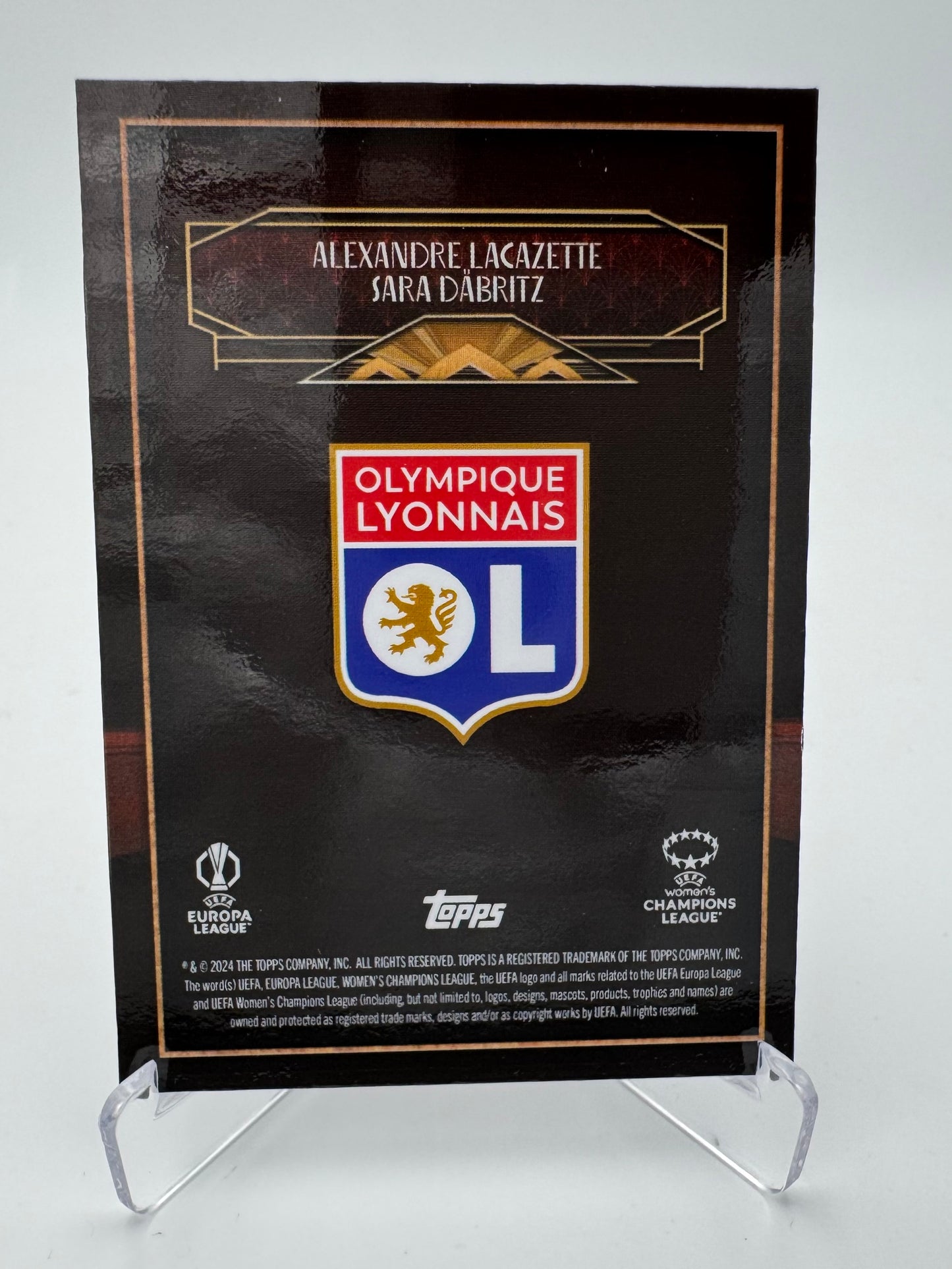 Alexandre Lacazette & Sara Dabritz - Olympique Lyonnais - Topps Deco 2024 - 4/5