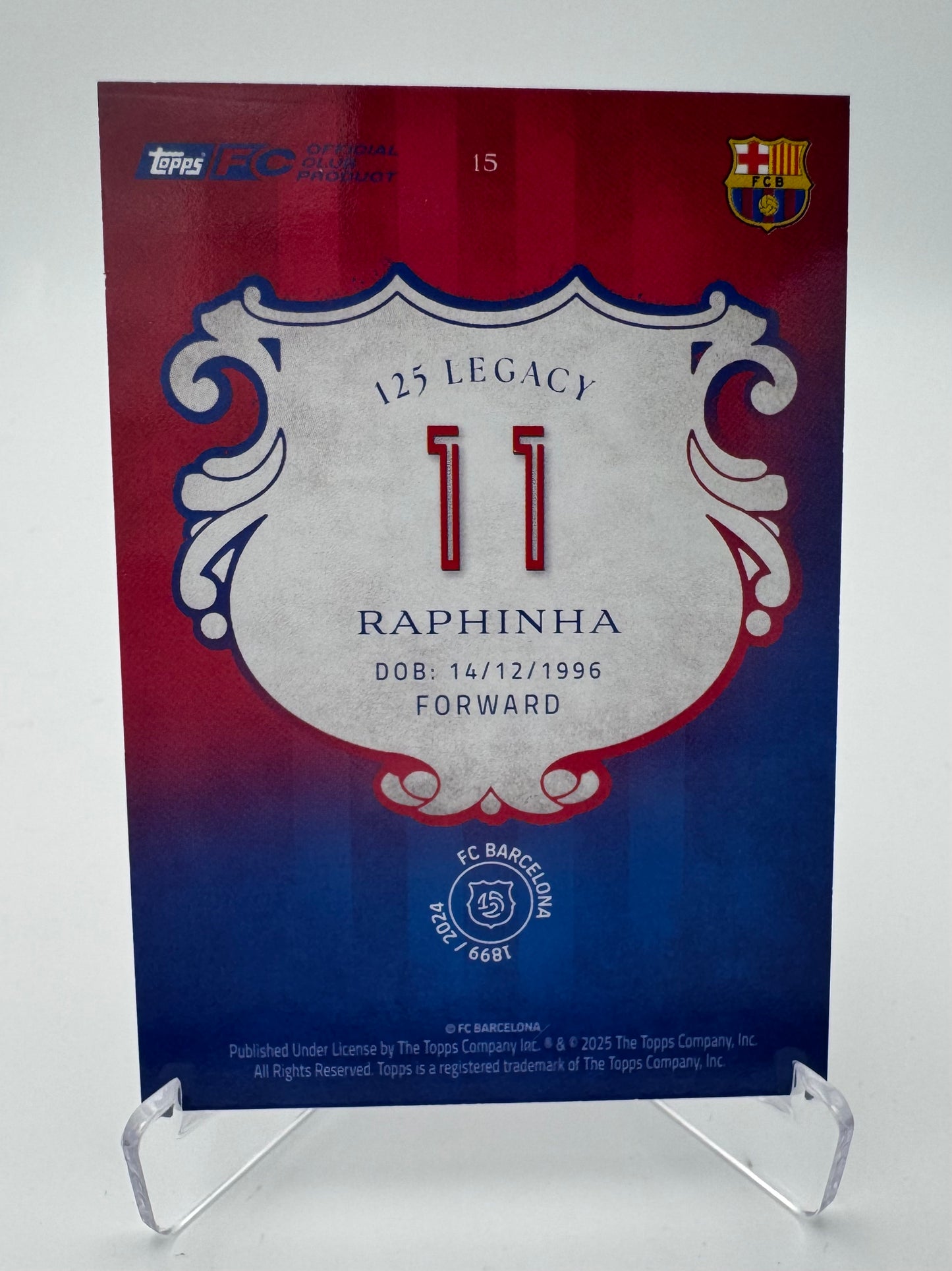 Raphinha - FC Barcelona - Topps Barcelona 125 Years Anniversary - 92/99