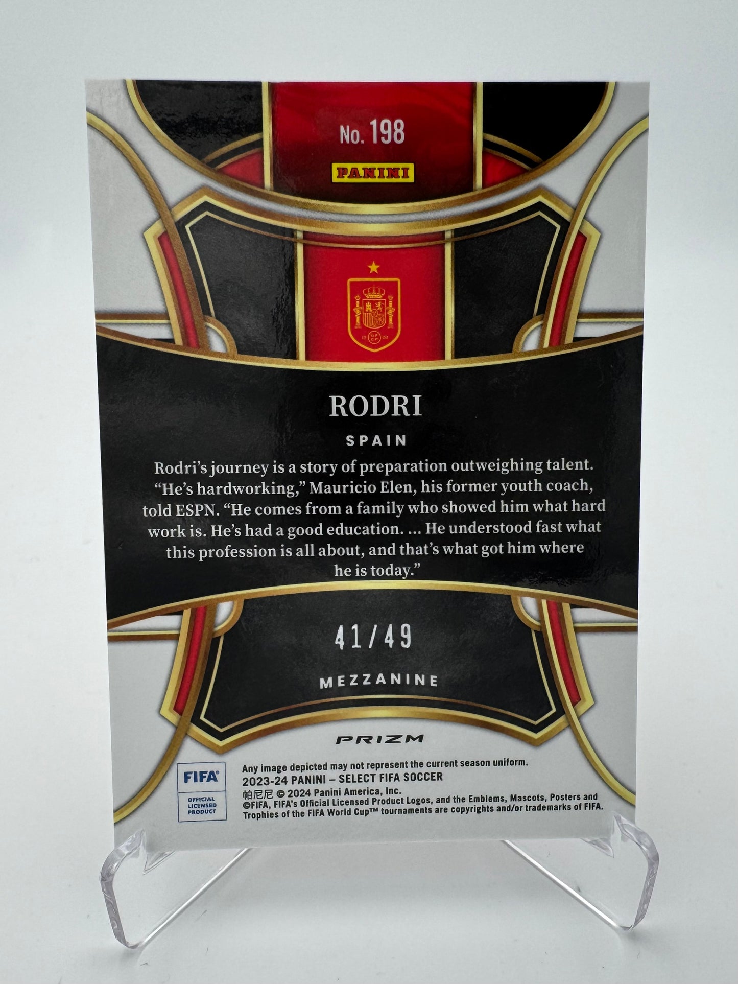 Rodri - Spain - Panini Select FIFA 23/24 - 41/49