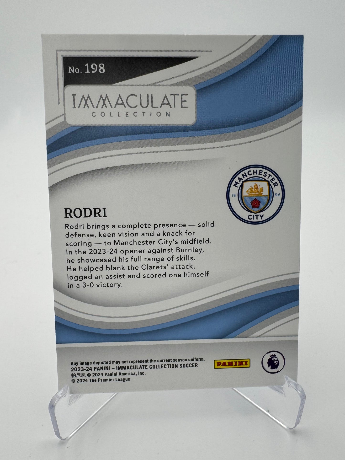 Rodri - Manchester City - Panini Immaculate 23/24 - 03/60