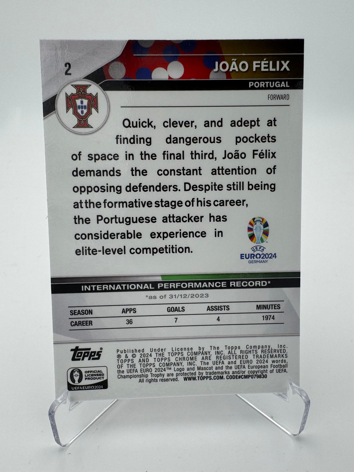 Joao Felix - Portugal - Topps Chrome Euro 2024 - 150/175
