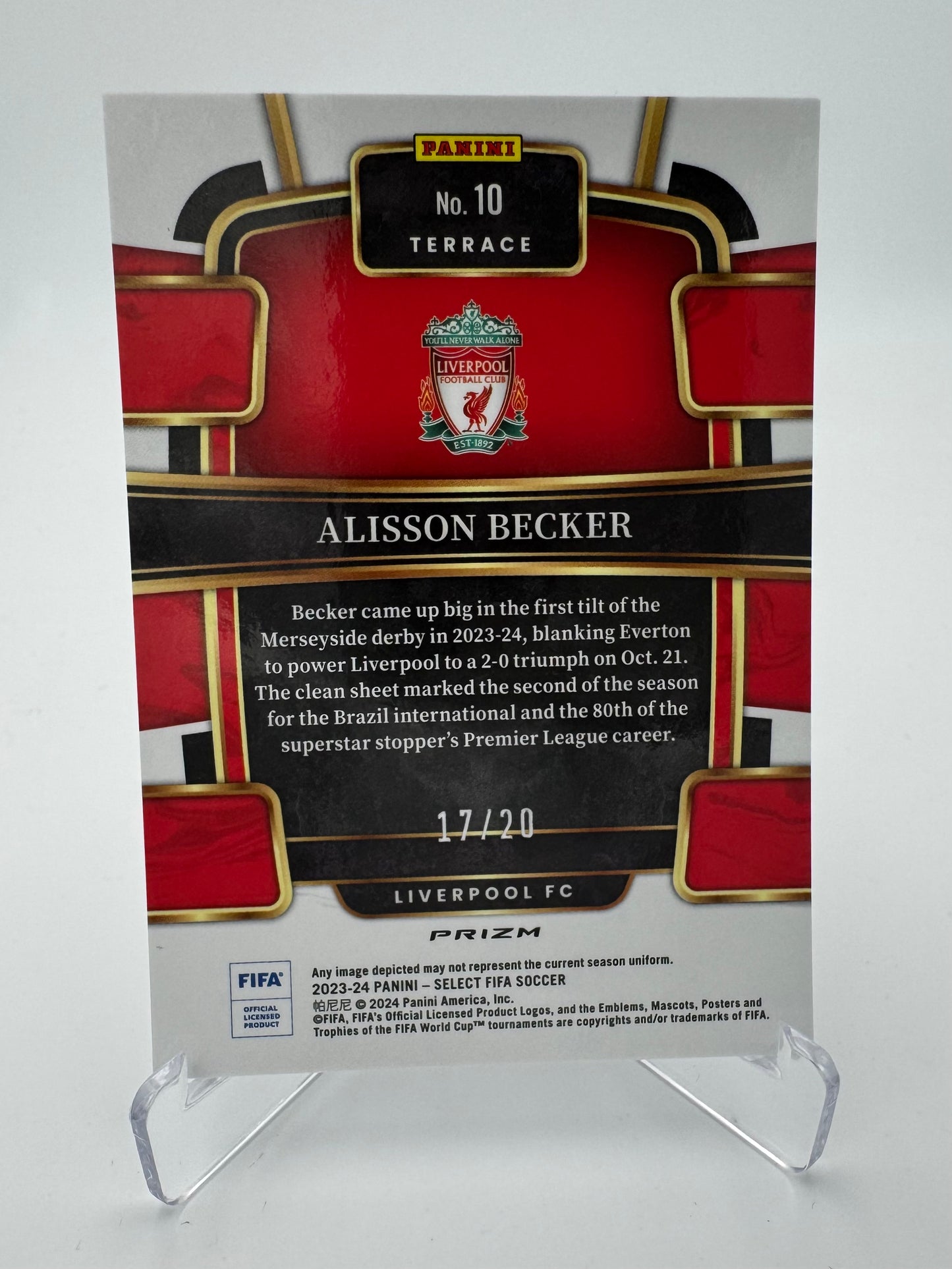Alisson Becker - Liverpool FC - Panini Select FIFA 23/24 - 17/20