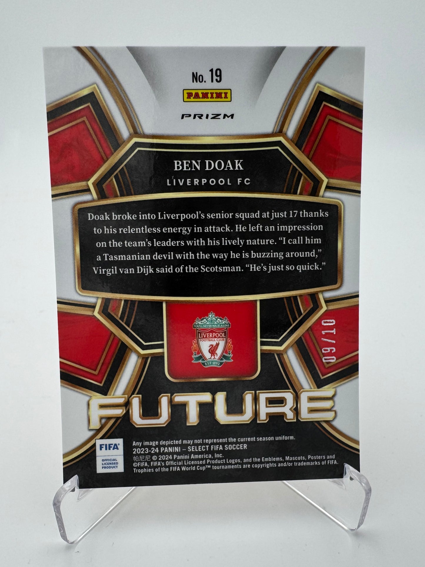 Ben Doak RC - Liverpool FC - Panini Select FIFA 23/24 - Future - 09/10