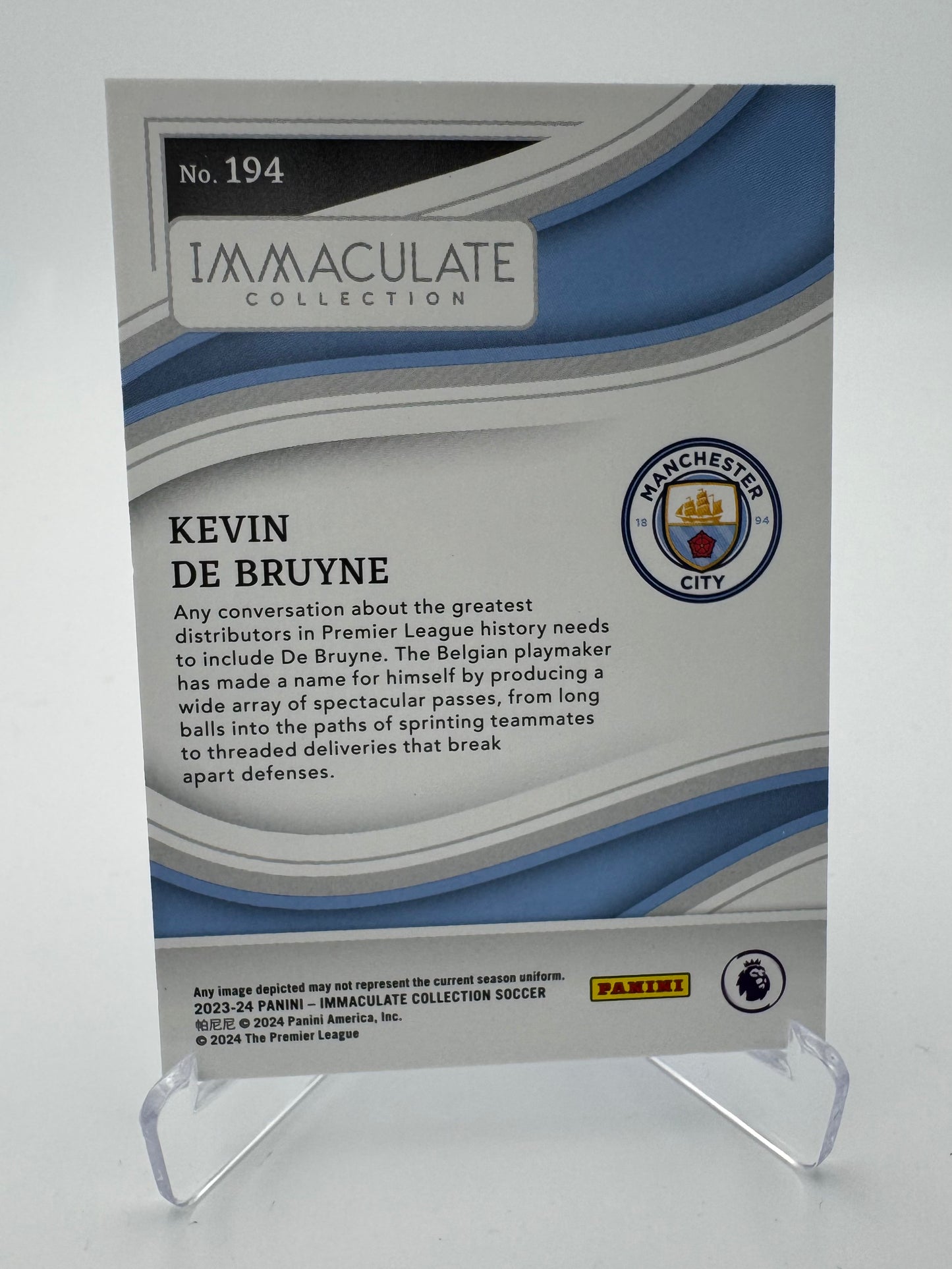 Kevin De Bruyne - Manchester City - Panini Immaculate 23/24 - 04/25