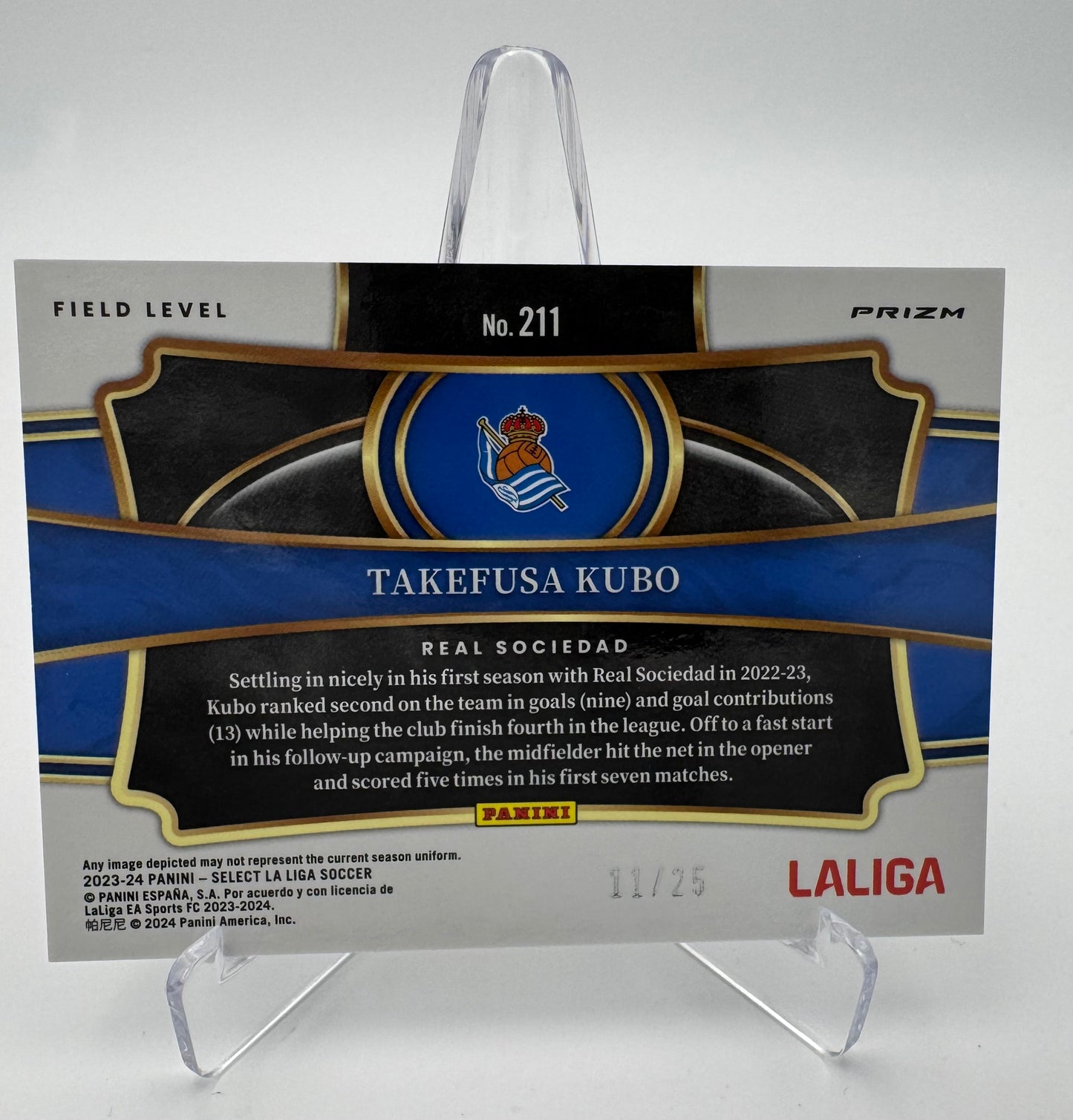 Takefusa Kubo - Real Sociedad - Panini Select La Liga 23/24- 11/25