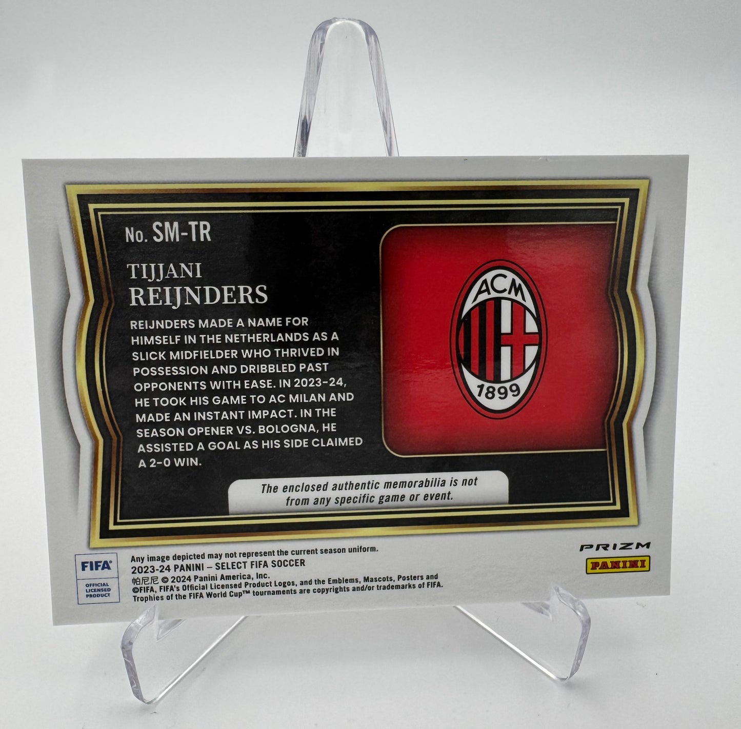 Tijjani Reijnders RC - AC Milan - Panini Select Fifa 23/24 - Relic