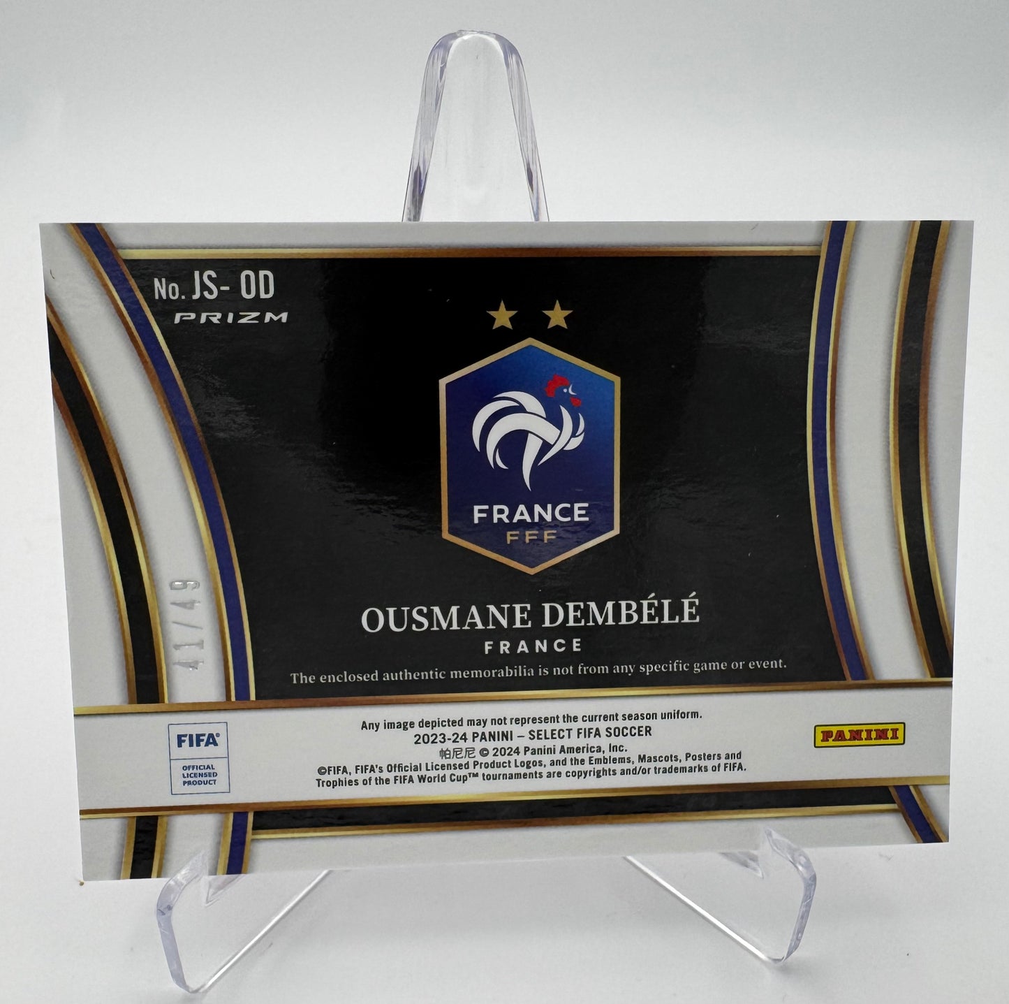 Ousmane Dembele - FRANCE - Panini Select Fifa 23/24 - Relic 41/49