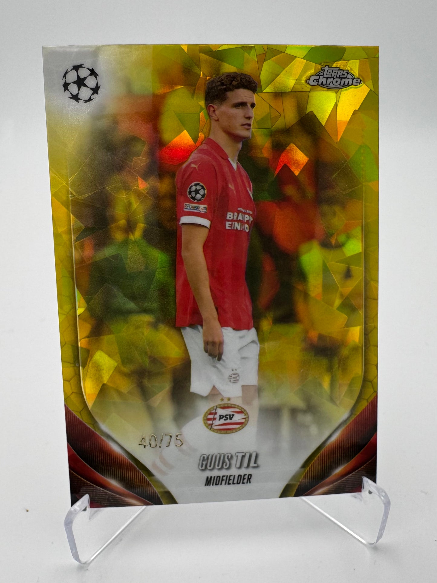 Guus Til - PSV Eindhoven - Topps Chrome Sapphire UCC 2024 - 40/75