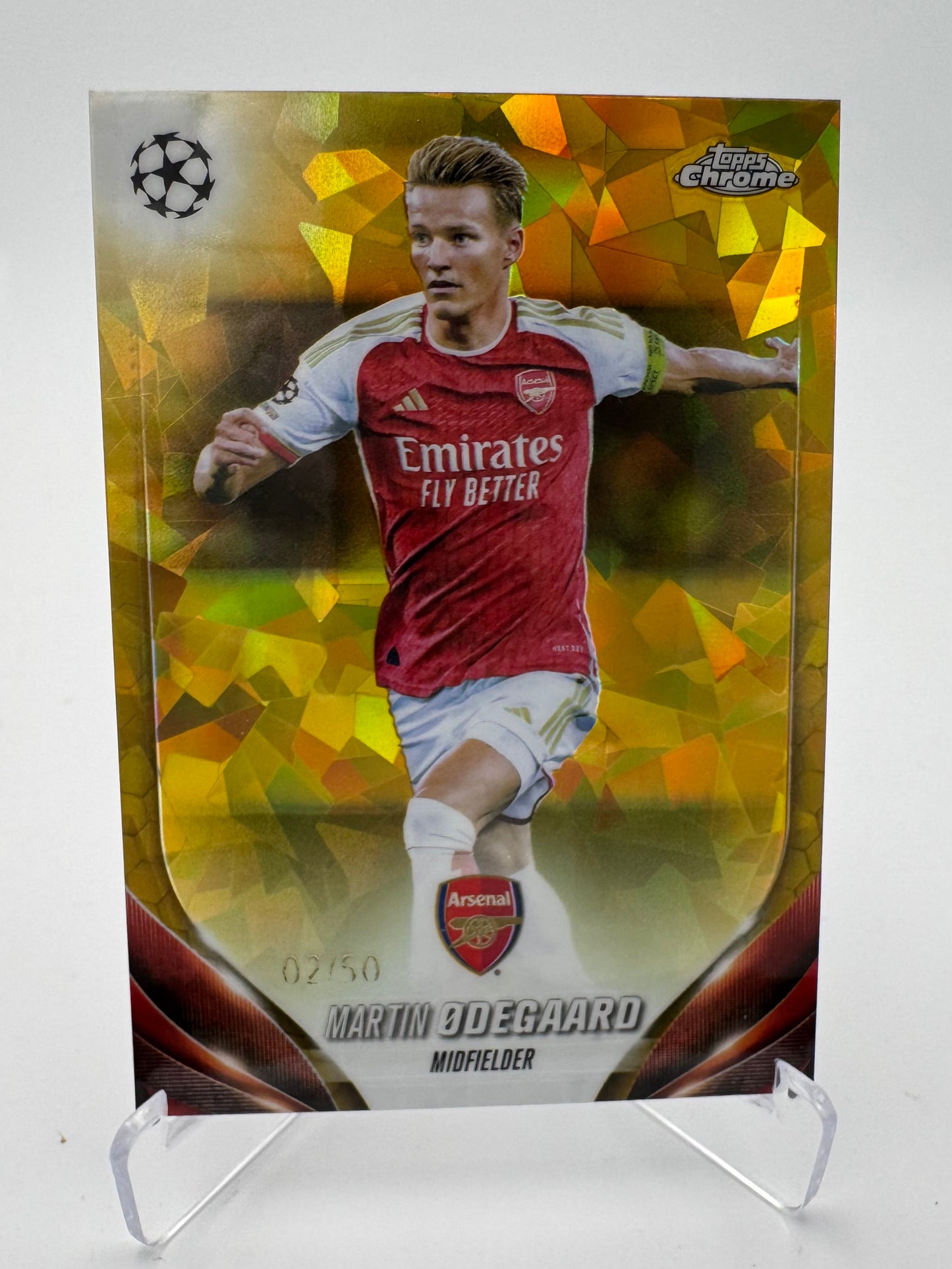 Martin Odegaard - Arsenal - Topps Chrome Sapphire UCC 2024 - 02/50