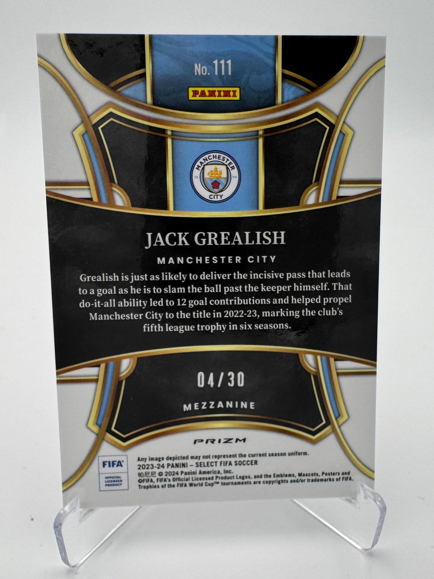 Jack Grealish - Manchester City - Panini Select FIFA 23/24 - 04/30