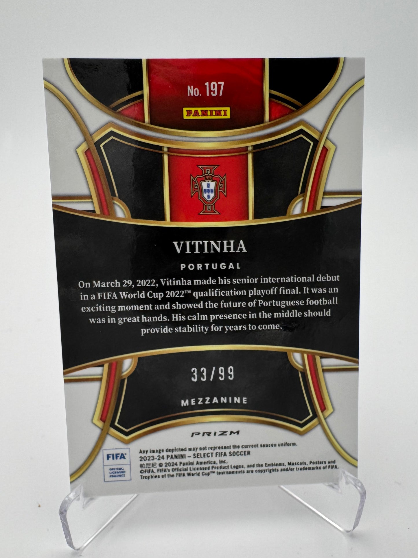 Vitinha - Portugal - Panini Select Fifa 23/24 - 33/99