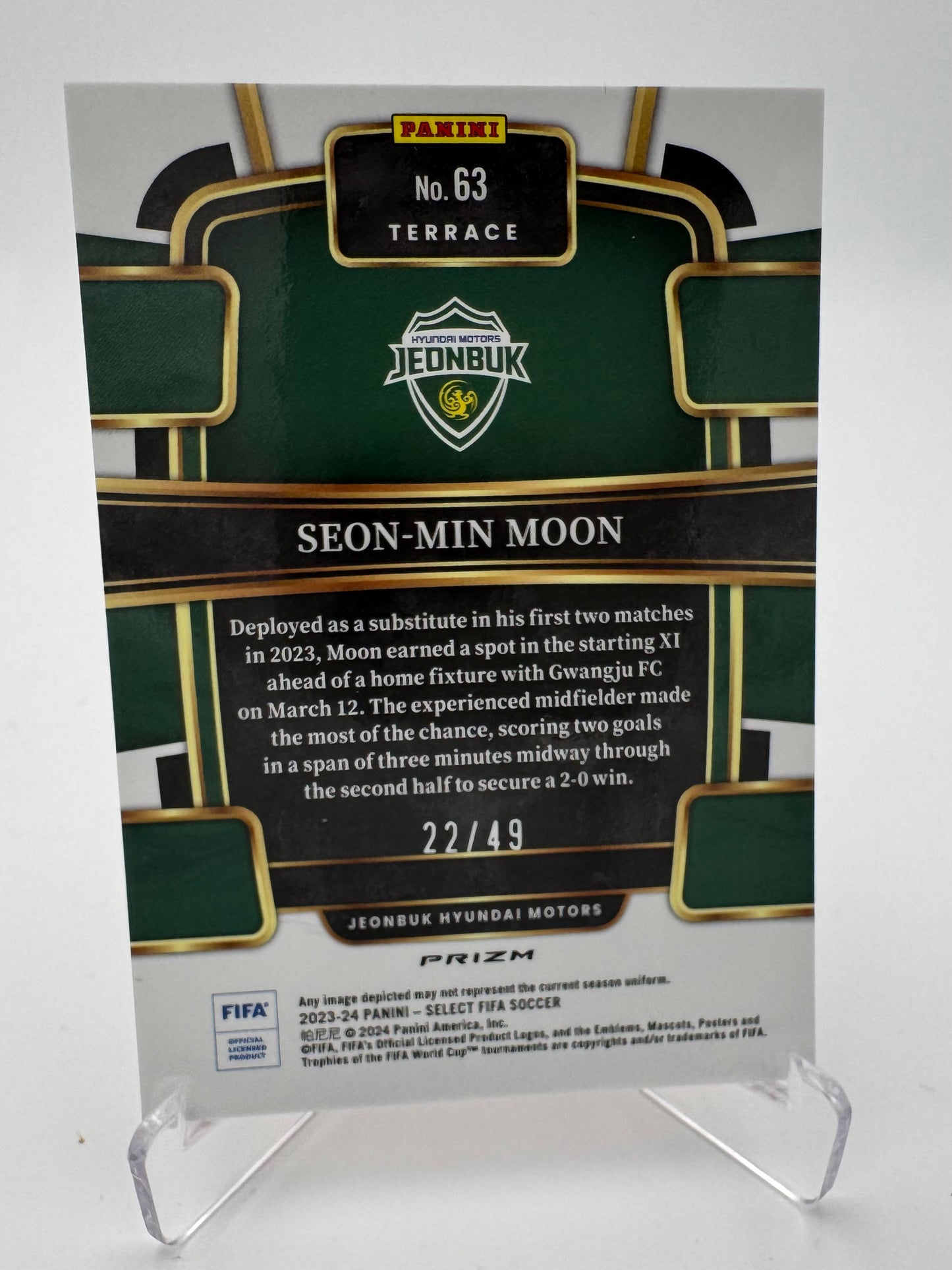 Seon-Min Moon - Jeonbuk Hyundai Motors - Panini Select FIFA 23/24 - 22/49