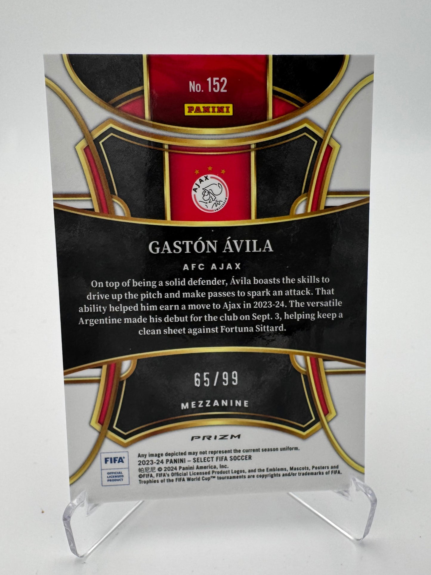 Gaston Avila RC - AFC Ajax - Panini Select FIFA 23/24 - 65/99
