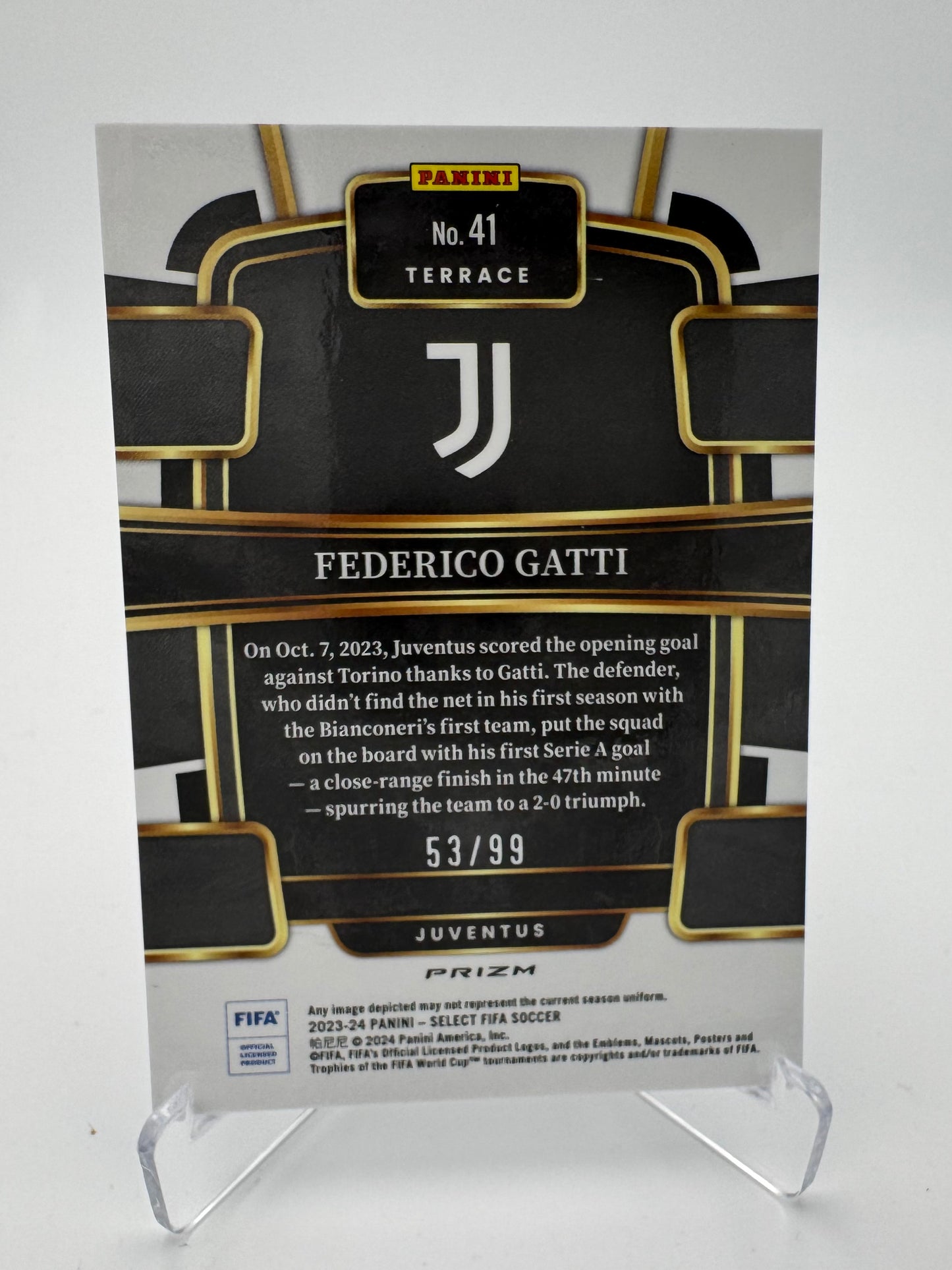 Federico Gatti RC - Juventus - Panini Select FIFA 23/24 - 53/99